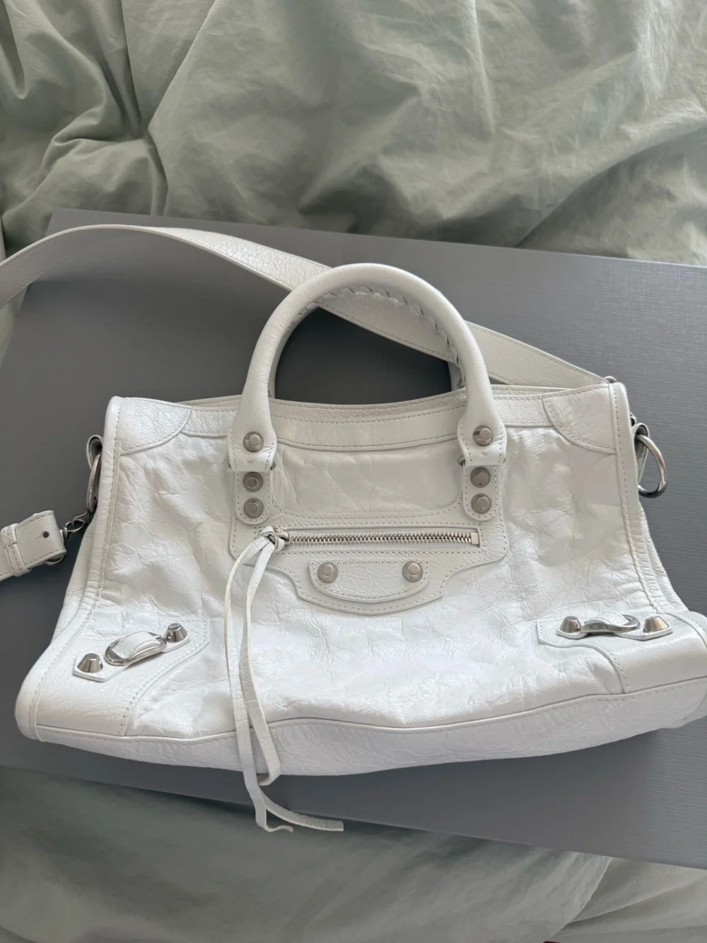 Balenciaga le city bag in white (small)